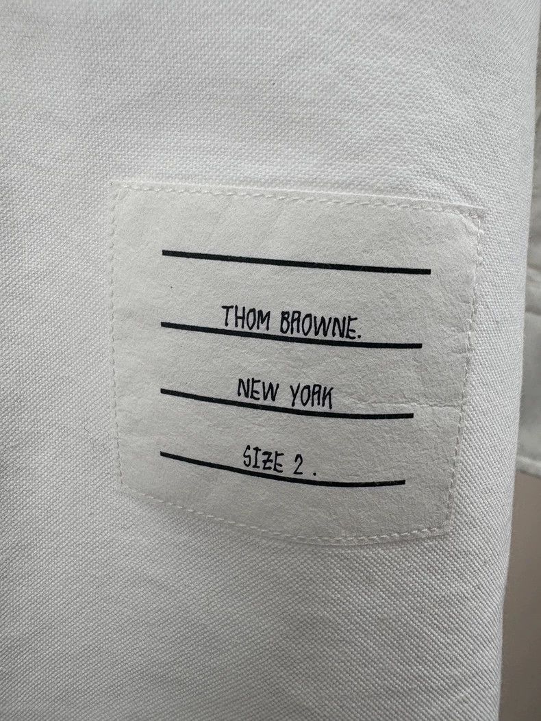 Thom Browne Thom Browne Blue Stripe White Shirt - dmc Size US M / EU 48-50 / 2 - 5 Thumbnail