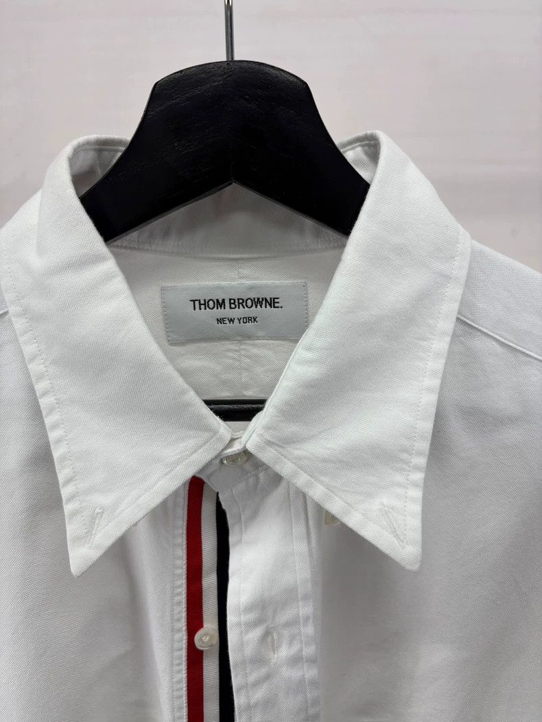 Thom Browne Thom Browne Striped Long Sleeve Shirt - dmc Size US L / EU 52-54 / 3 - 5 Thumbnail
