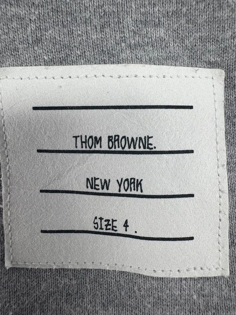 Thom Browne Thom Browne 4-Stripe Gray Sweatshirt - dmc Size US XL / EU 56 / 4 - 4 Thumbnail