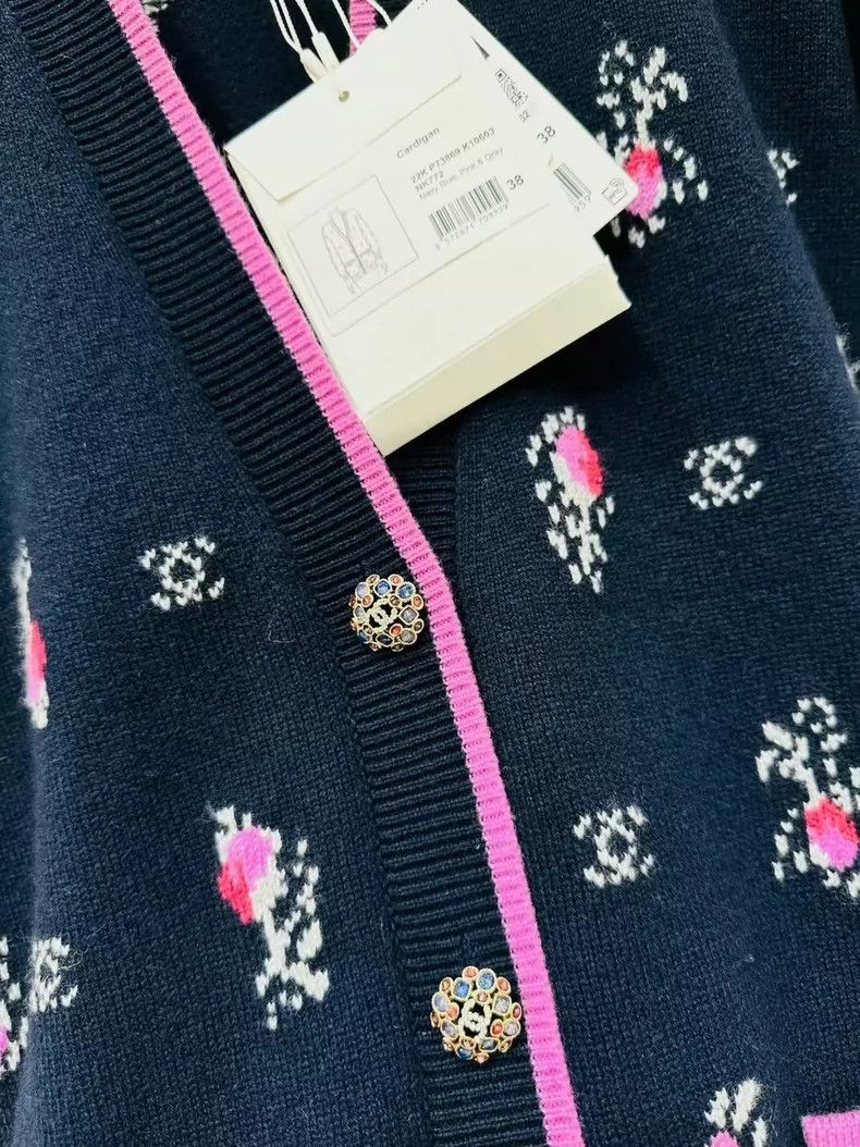 Chanel Chanel 22k Floral Knit Cardigan - dmc Size US M / EU 48-50 / 2 - 4 Thumbnail