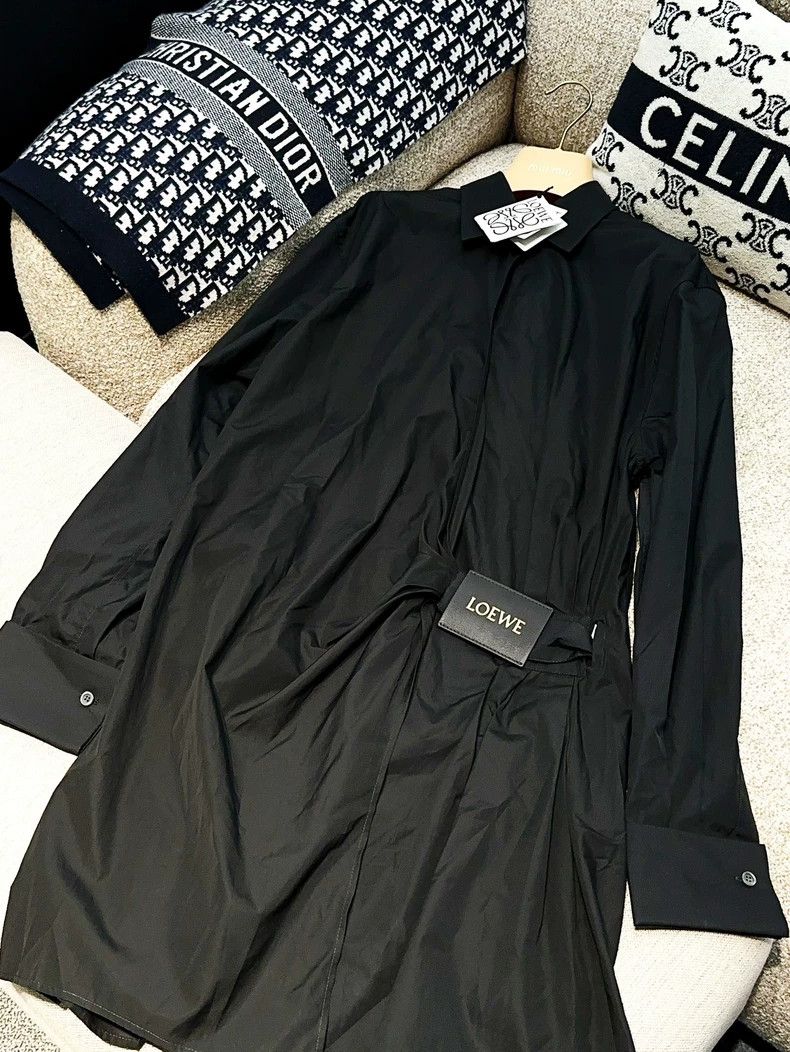 Loewe Loewe Black Long Sleeve Shirt Dress - dmc Size US S / EU 44-46 / 1 - 2 Thumbnail