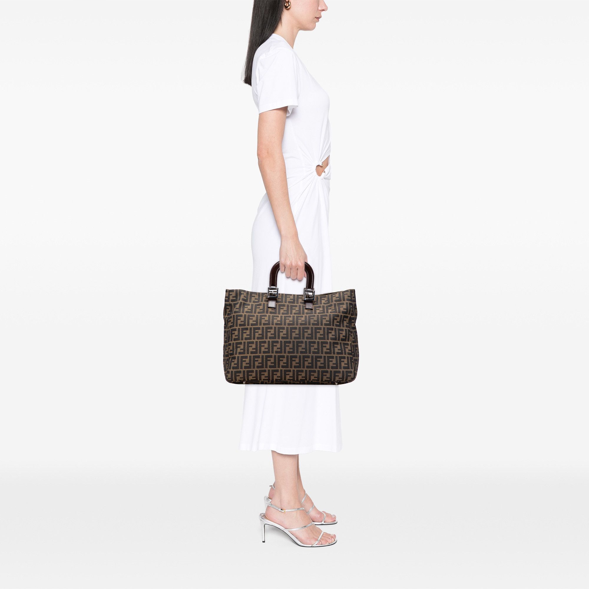 Fendi Fendi Large Zucca Canvas Twins Tote Size ONE SIZE - 14 Thumbnail