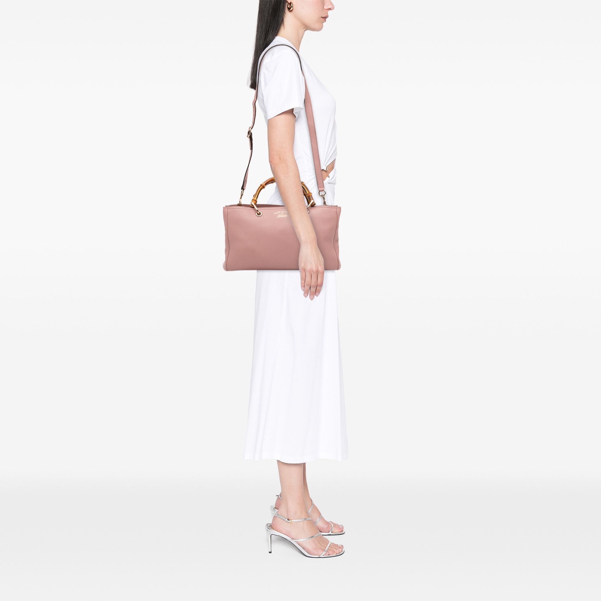 Gucci Gucci Medium Calfskin Bamboo Shopper Satchel Size ONE SIZE - 14 Thumbnail