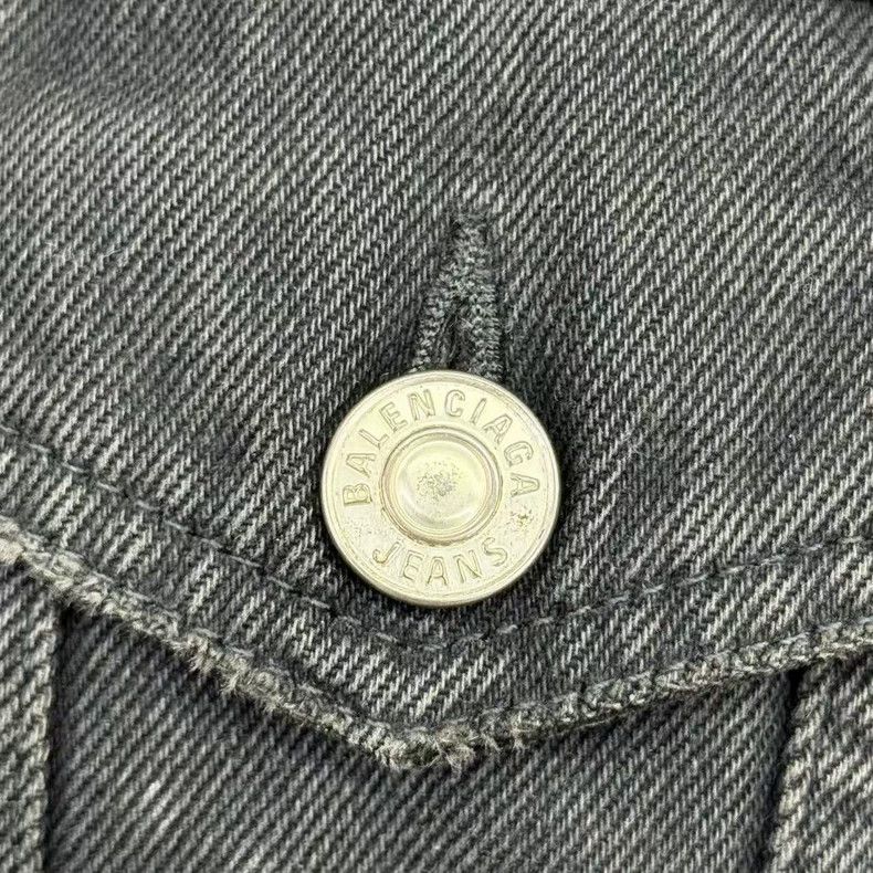 Balenciaga Balenciaga Double B Logo Denim Jacket - dmc Size US XS / EU 42 / 0 - 3 Thumbnail