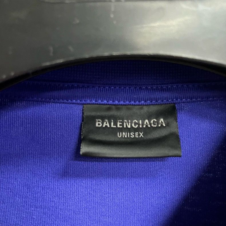 Balenciaga Balenciaga Blue Logo Short Sleeve T-shirt - dmc Size US M / EU 48-50 / 2 - 2 Thumbnail