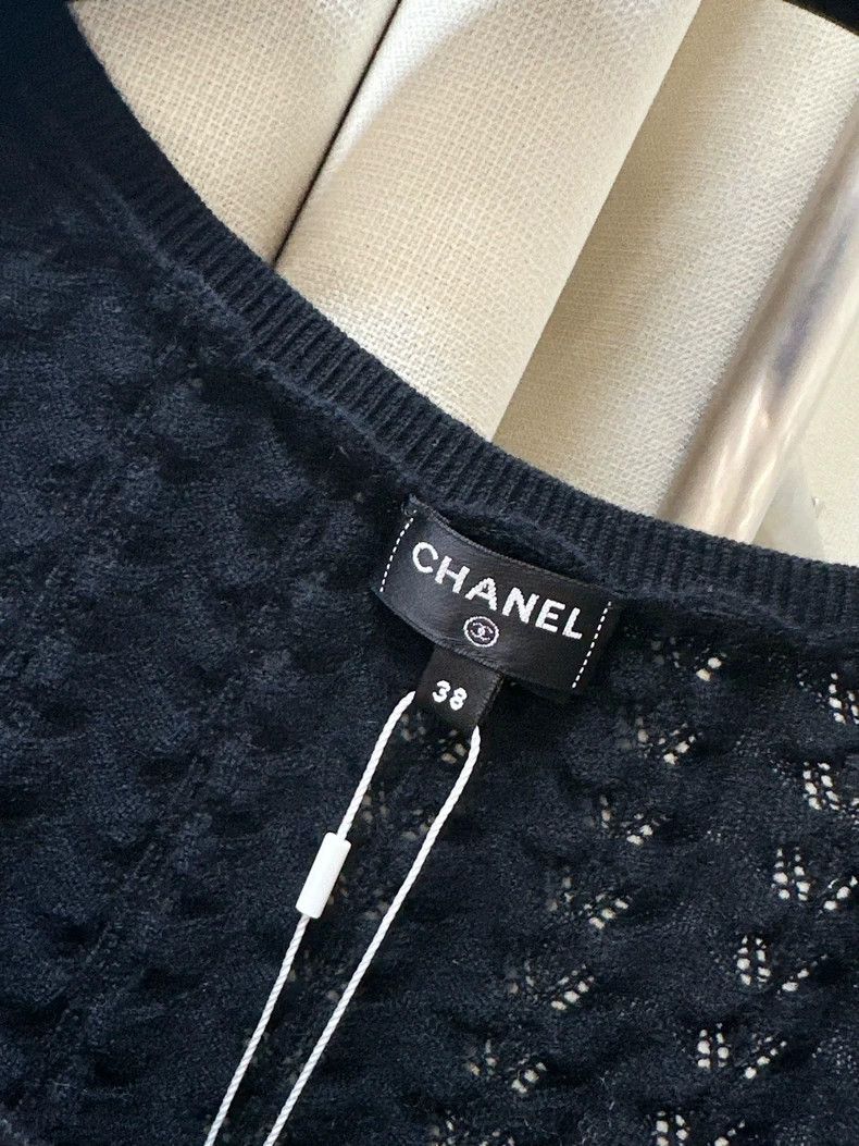 Chanel Chanel Black Knit Long Sleeve Top - dmc Size US M / EU 48-50 / 2 - 4 Thumbnail