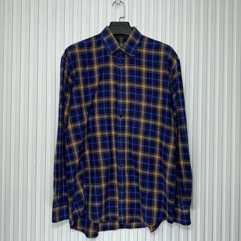 Balenciaga Balenciaga Checkered Back Logo Shirt - dmc Size US M / EU 48-50 / 2 - 2 Thumbnail