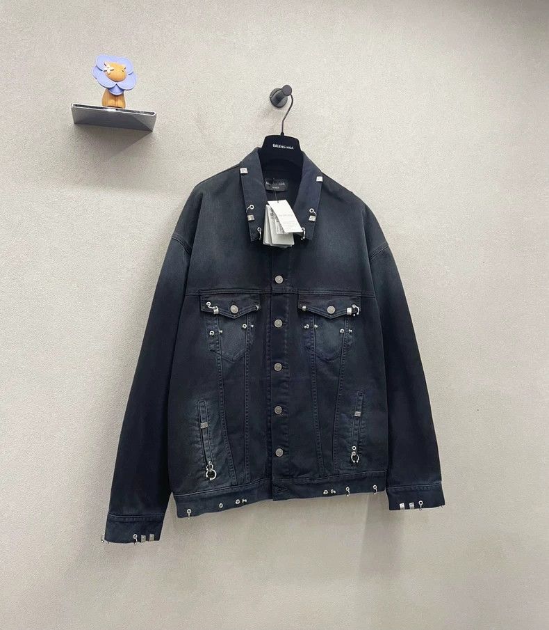 Balenciaga Balenciaga Oversized Denim Jacket Black - dmc Size US M / EU 48-50 / 2 - 3 Thumbnail