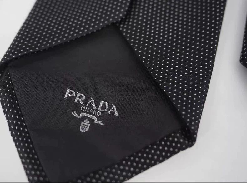 Prada Prada Black Silk Polka Dot Necktie - dmc Size ONE SIZE - 4 Thumbnail