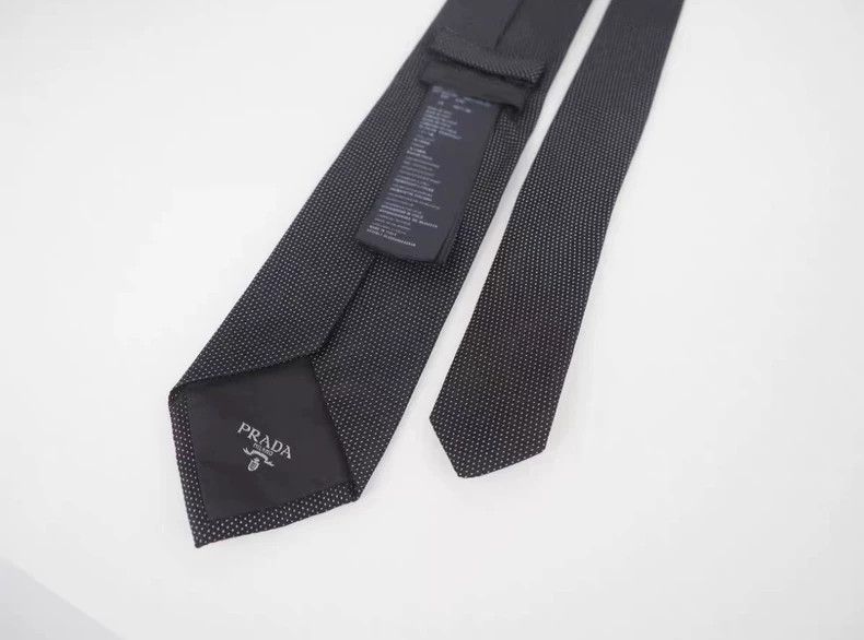 Prada Prada Black Silk Polka Dot Necktie - dmc Size ONE SIZE - 3 Thumbnail