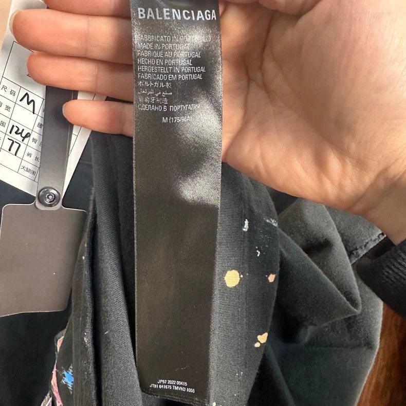 Balenciaga Balenciaga Black Rainbow Print Short Sleeve Tee - dmc Size US M / EU 48-50 / 2 - 4 Thumbnail