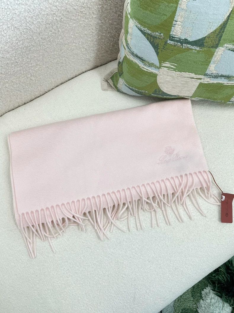 Loro Piana Loro Piana Pink Cashmere Fringe Scarf - dmc Size ONE SIZE - 3 Thumbnail
