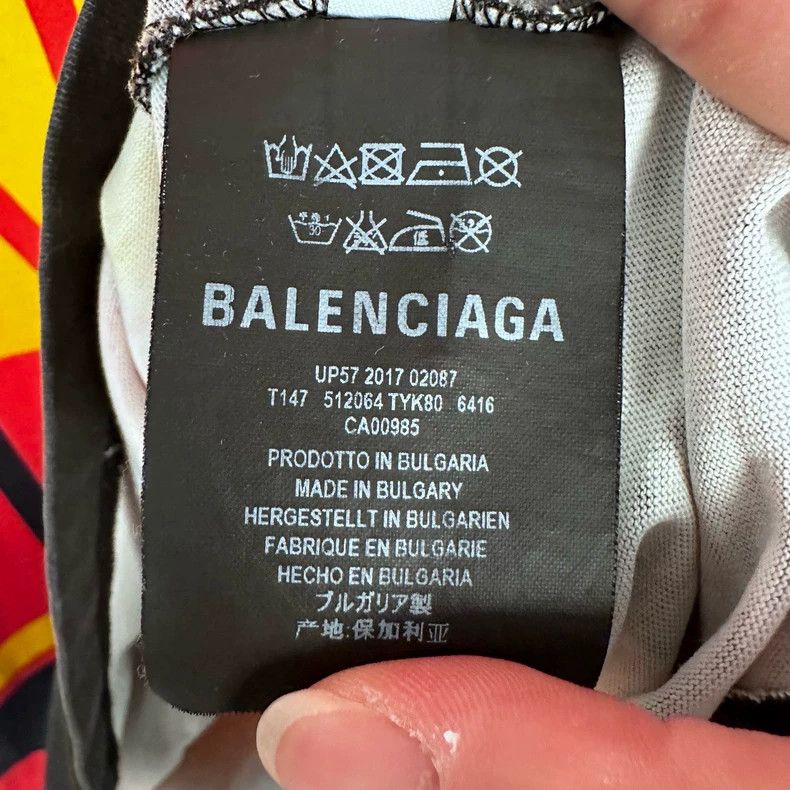 Balenciaga Balenciaga Colorblock Logo Long Sleeve Polo - dmc Size US M / EU 48-50 / 2 - 5 Thumbnail