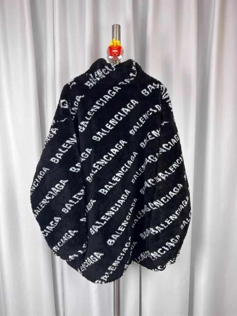 Balenciaga Balenciaga Logo Print Fleece Jacket - dmc Size US XS / EU 42 / 0 - 2 Thumbnail