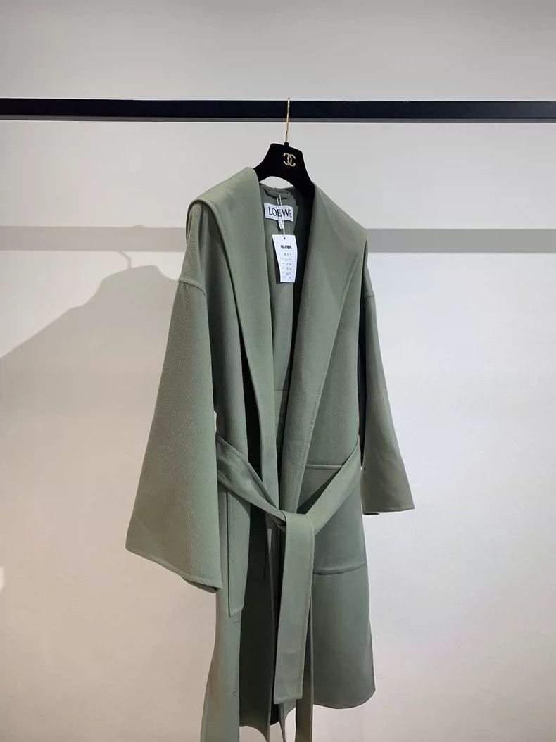 Loewe LOEWE Green Belted Hooded Coat - dmc Size US M / EU 48-50 / 2 - 3 Thumbnail