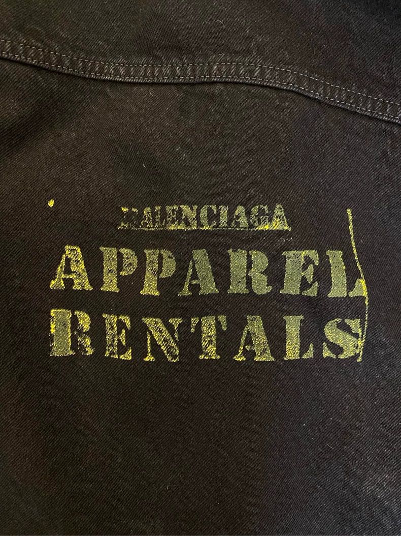 Balenciaga Balenciaga Black Yellow Print Denim Jacket - dmc Size US S / EU 44-46 / 1 - 5 Thumbnail