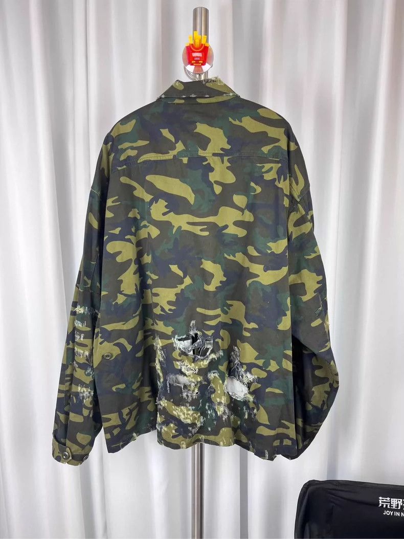 Balenciaga Balenciaga Camo Distressed Jacket SS22 - dmc Size US XS / EU 42 / 0 - 2 Thumbnail