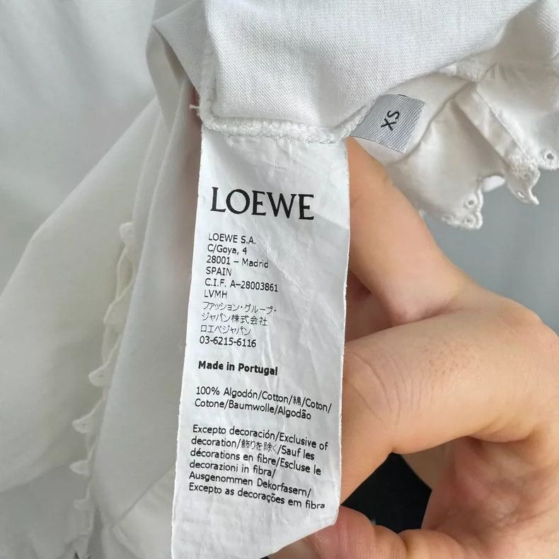Loewe Loewe White Embroidered Logo Polo Short Sleeve - dmc Size US XS / EU 42 / 0 - 4 Thumbnail