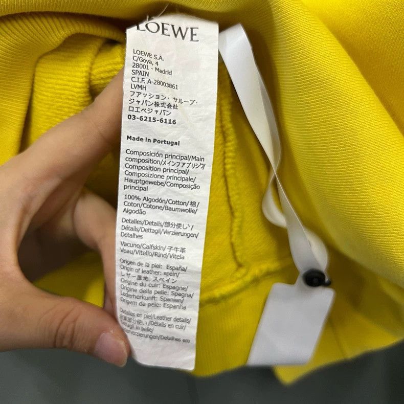 Loewe LOEWE Yellow Logo Pocket Hoodie - dmc Size US M / EU 48-50 / 2 - 4 Thumbnail