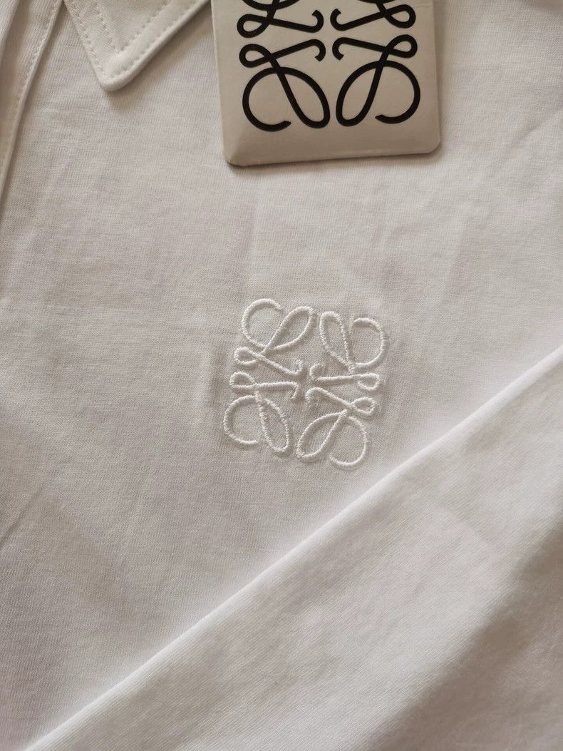 Loewe LOEWE Retro Embroidered Logo Collared Short-Sleeve Shirt - dmc Size US L / EU 52-54 / 3 - 5 Thumbnail