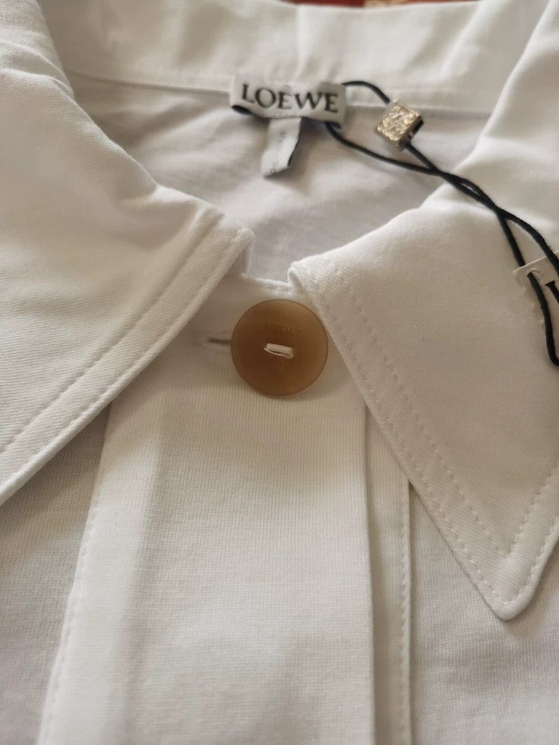 Loewe LOEWE Retro Embroidered Logo Collared Short-Sleeve Shirt - dmc Size US L / EU 52-54 / 3 - 4 Thumbnail