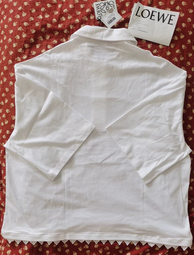 Loewe LOEWE Retro Embroidered Logo Collared Short-Sleeve Shirt - dmc Size US L / EU 52-54 / 3 - 2 Thumbnail
