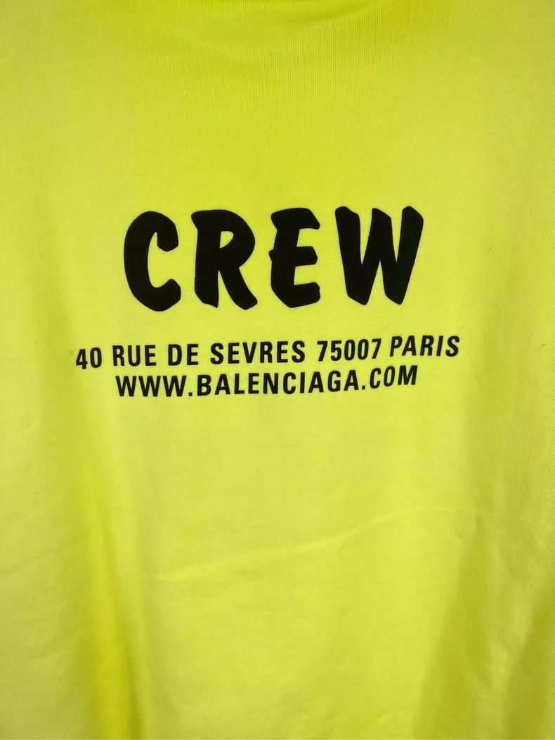 Balenciaga Balenciaga Crew Print Yellow Hoodie - dmc Size US M / EU 48-50 / 2 - 3 Thumbnail