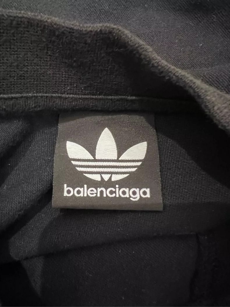 Balenciaga Balenciaga x Adidas Black Red Tee - dmc Size US XXS / EU 40 - 4 Thumbnail