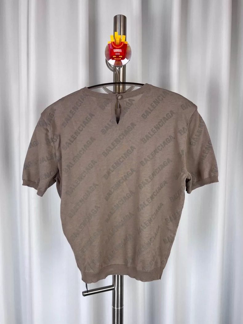 Balenciaga Balenciaga Logo Print Knit Short Sleeve - dmc Size US L / EU 52-54 / 3 - 2 Thumbnail