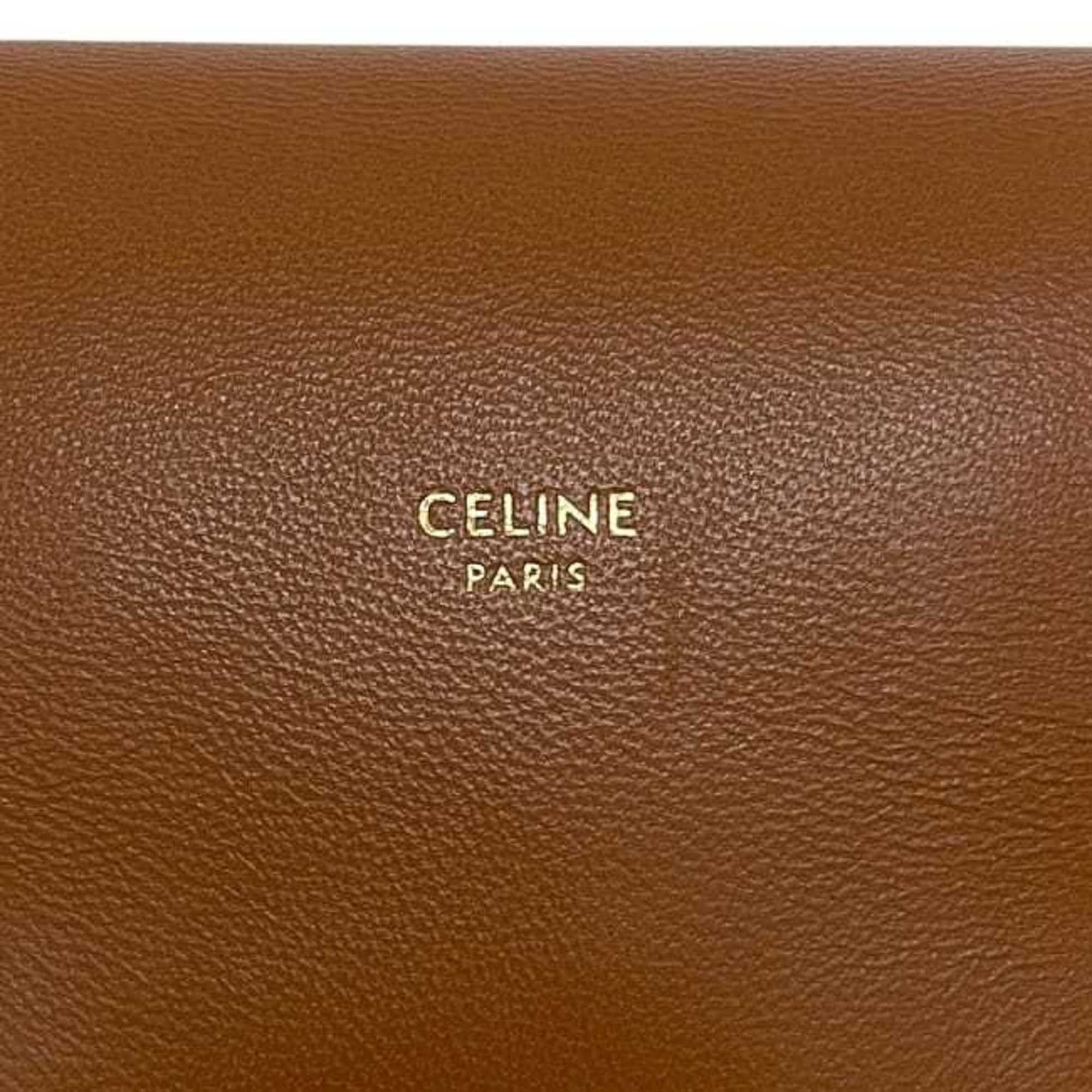 Celine Celine Phone Shoulder Bag f-23939 Black Brown Triomphe 10G332CQD Pochette PVC Leather S-AN-4281 CELINE Crossbody Smartphone Case Size ONE SIZE - 8 Thumbnail
