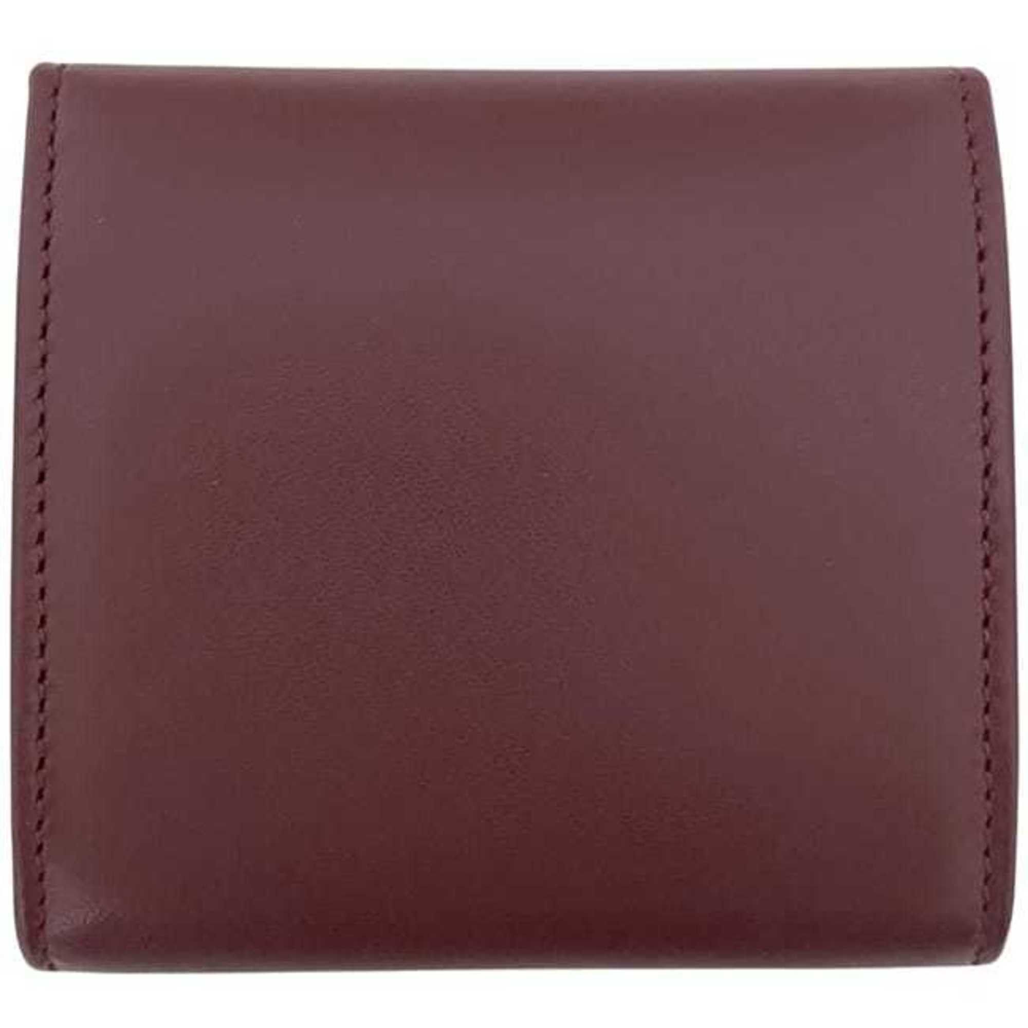 Cartier Cartier coin case ec-23732 Bordeaux Must purse leather Mini men's and women's compact wine red matte wallet Size ONE SIZE - 7 Thumbnail