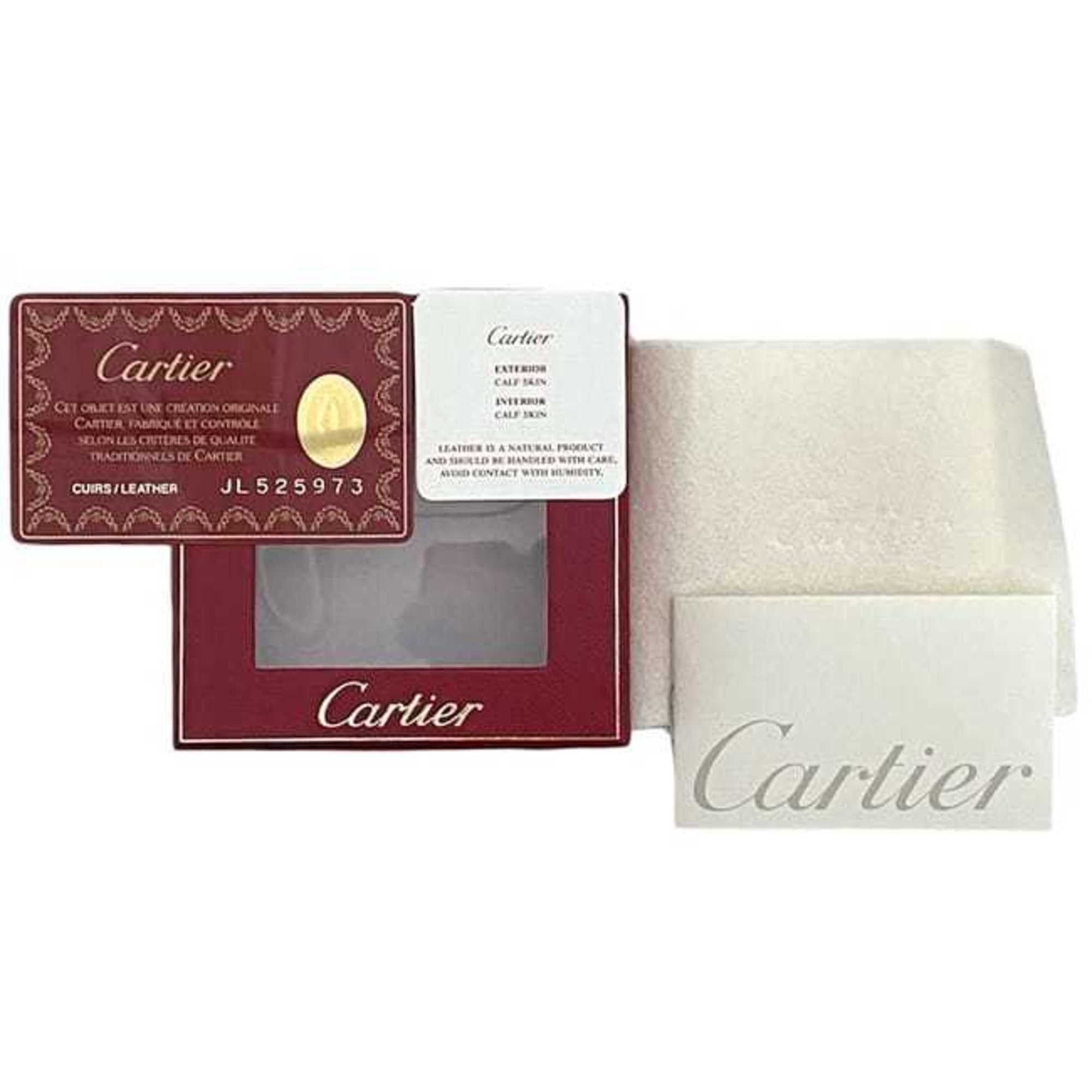 Cartier Cartier coin case ec-23732 Bordeaux Must purse leather Mini men's and women's compact wine red matte wallet Size ONE SIZE - 11 Thumbnail