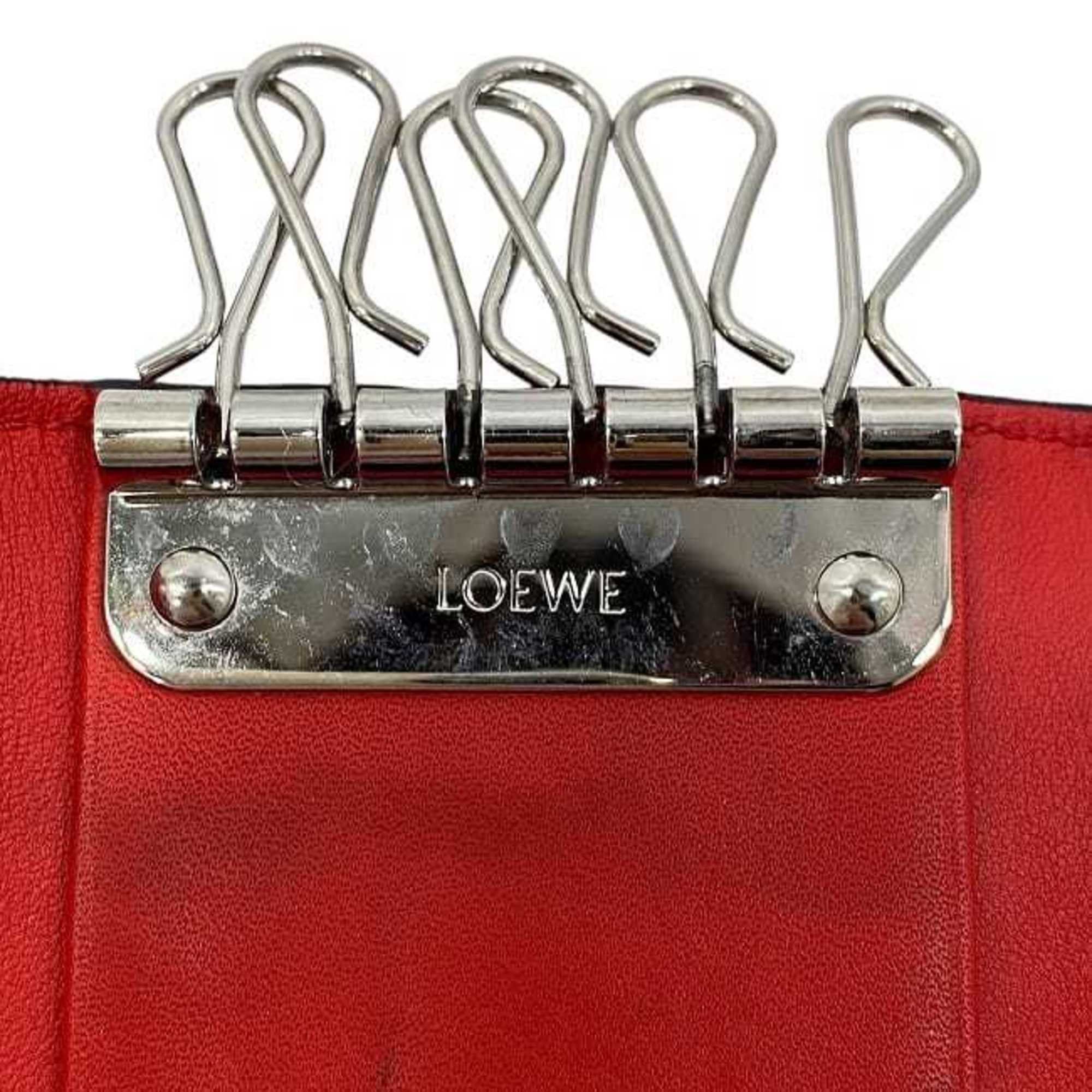 Loewe Loewe 6-ring key case ec-23814 Red Repeat Anagram 160.17.010 Leather 411706 LOEWE Men's and Women's Size ONE SIZE - 8 Thumbnail