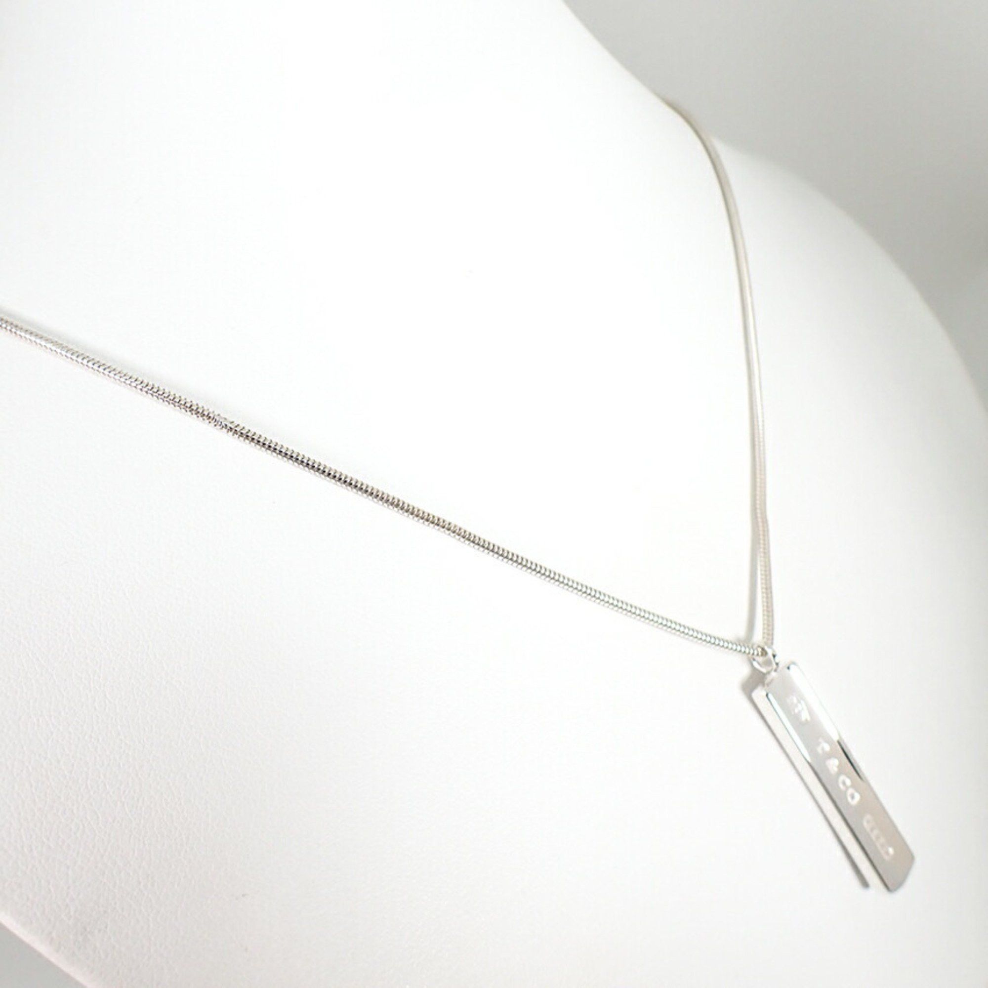 TIFFANY 925 1837 Bar Pendant Necklace