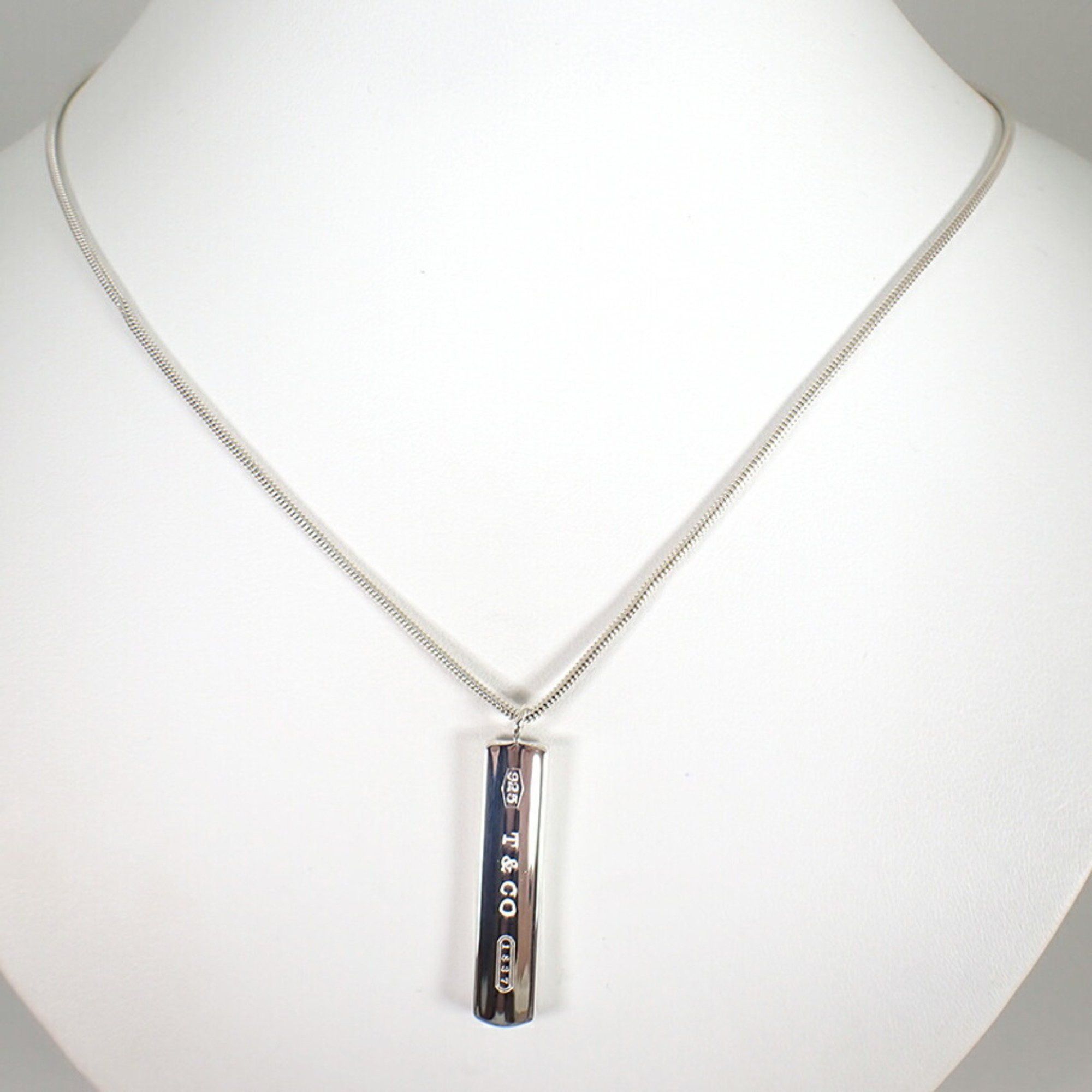 TIFFANY 925 1837 Bar Pendant Necklace
