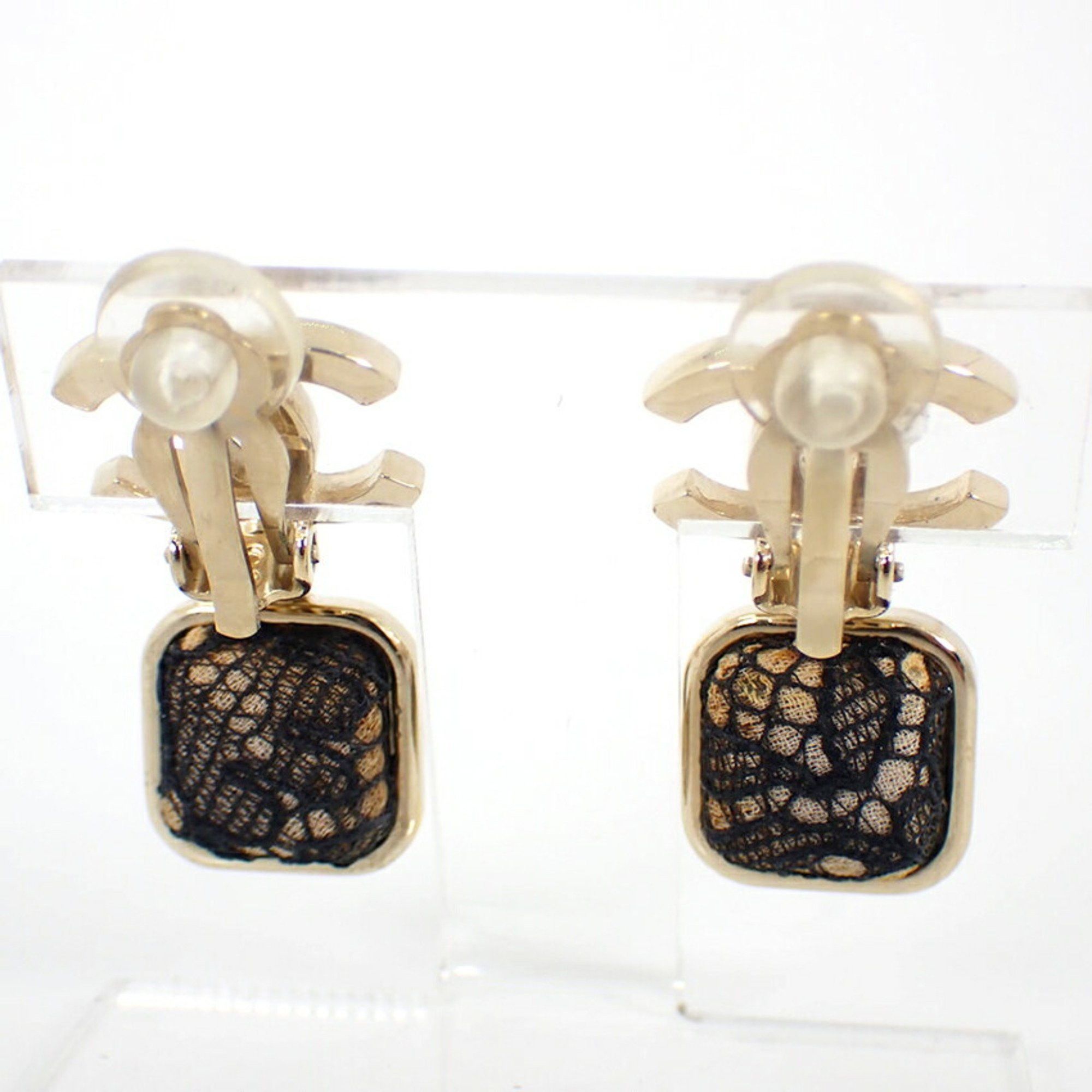 Chanel CHANEL Coco Mark Lace Earrings Size ONE SIZE - 7 Thumbnail