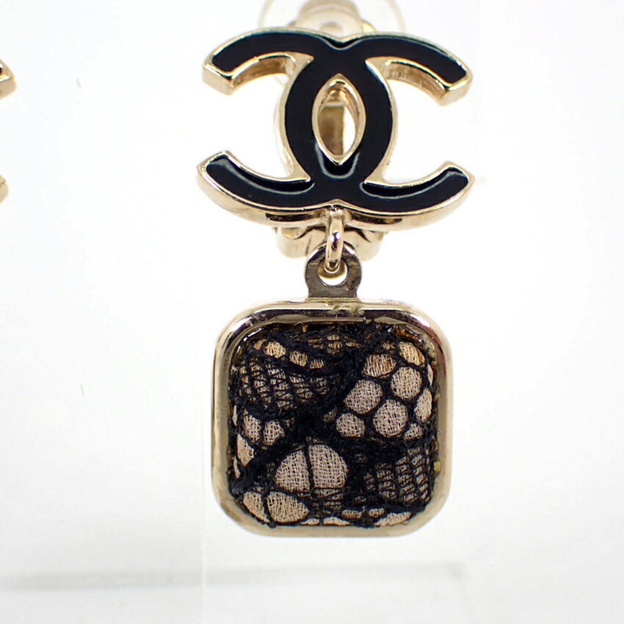 Chanel CHANEL Coco Mark Lace Earrings Size ONE SIZE - 4 Thumbnail