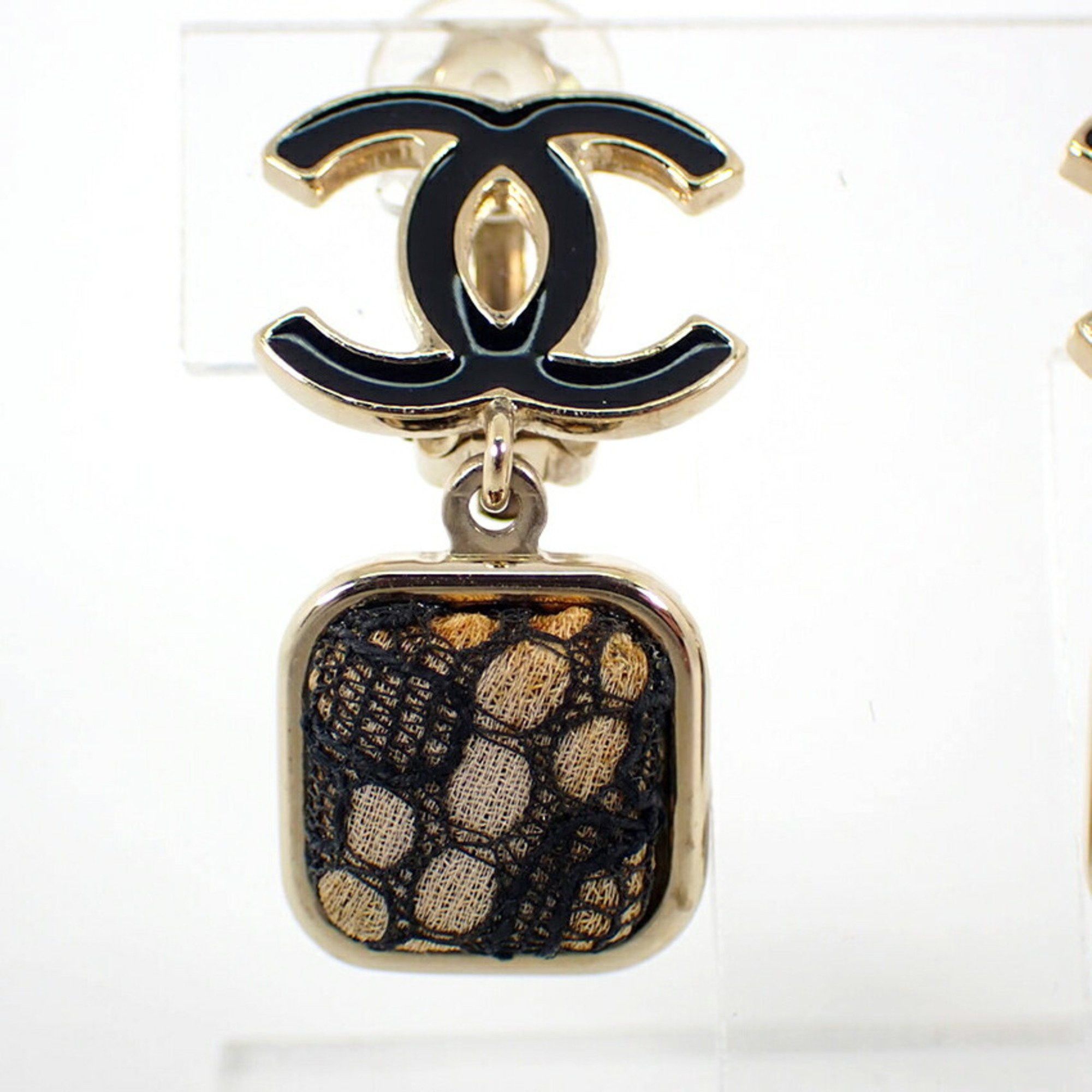 Chanel CHANEL Coco Mark Lace Earrings Size ONE SIZE - 3 Thumbnail