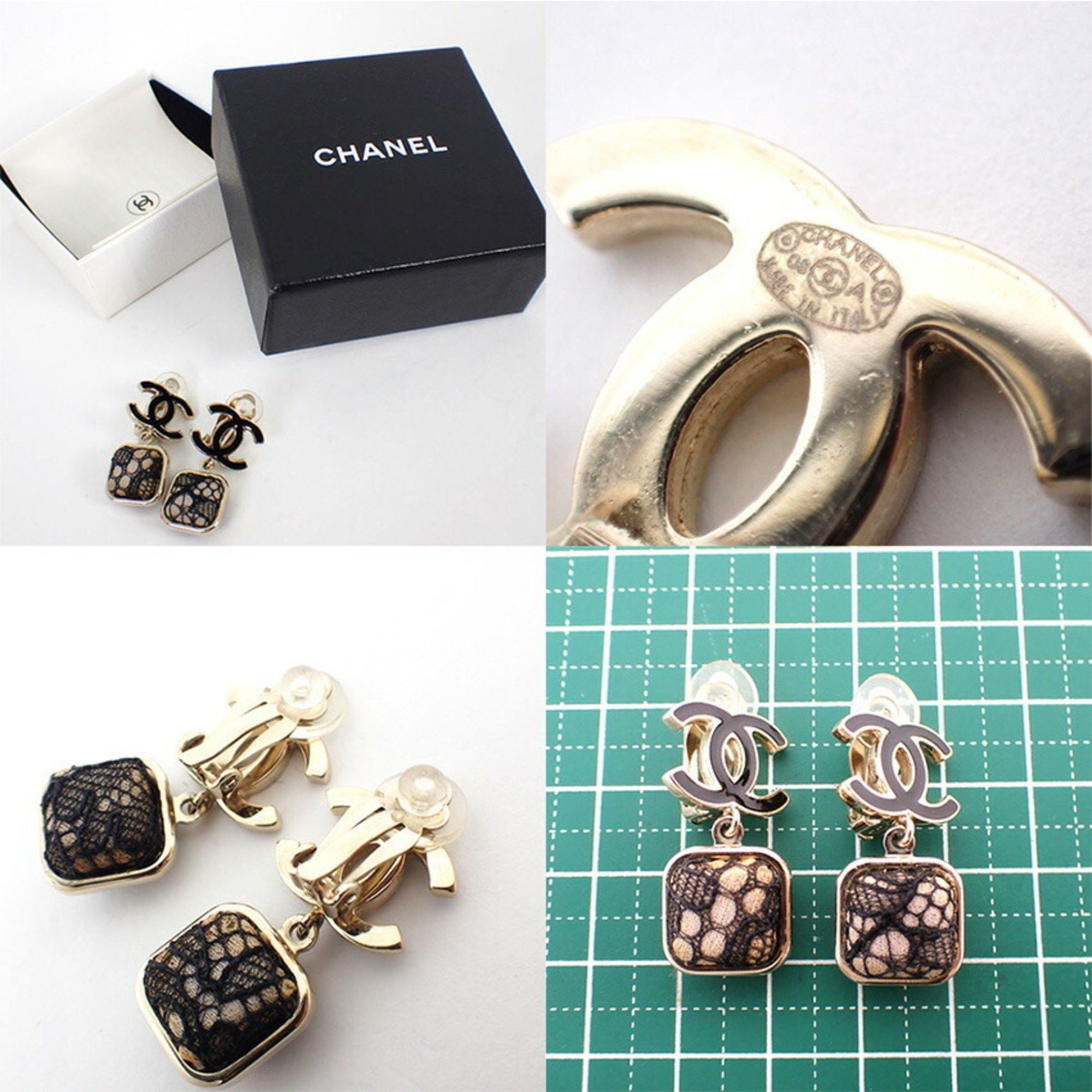 Chanel CHANEL Coco Mark Lace Earrings Size ONE SIZE - 9 Thumbnail