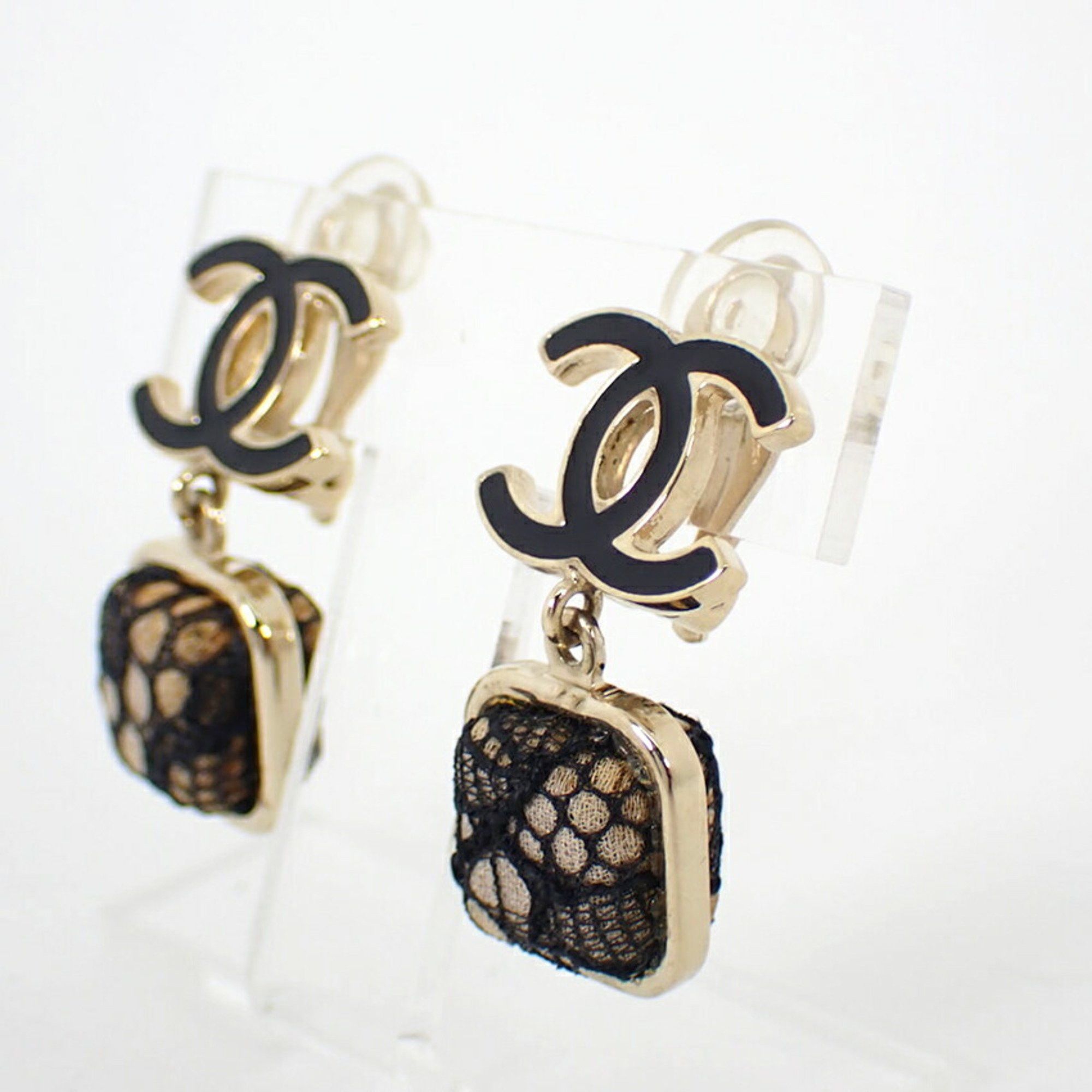 Chanel CHANEL Coco Mark Lace Earrings Size ONE SIZE - 5 Thumbnail