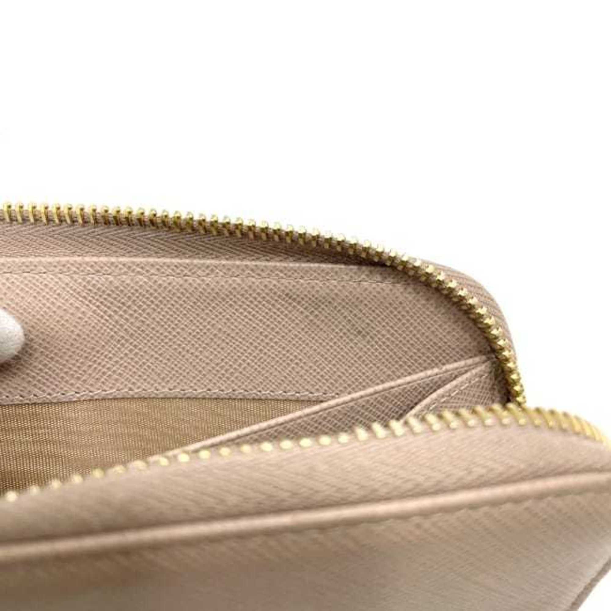 Prada Prada Round Long Wallet ec-23907 Beige 1ML506 Saffiano Leather 12S PRADA Women's Size ONE SIZE - 9 Thumbnail