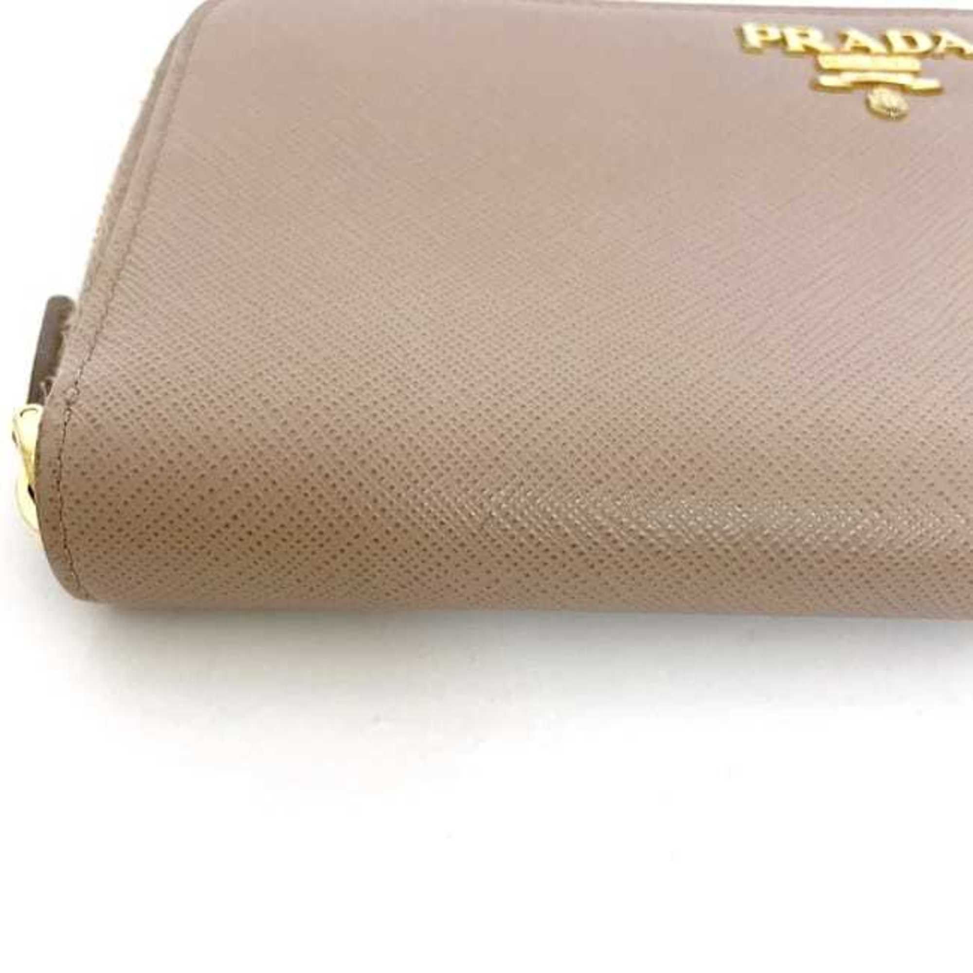 Prada Prada Round Long Wallet ec-23907 Beige 1ML506 Saffiano Leather 12S PRADA Women's Size ONE SIZE - 6 Thumbnail