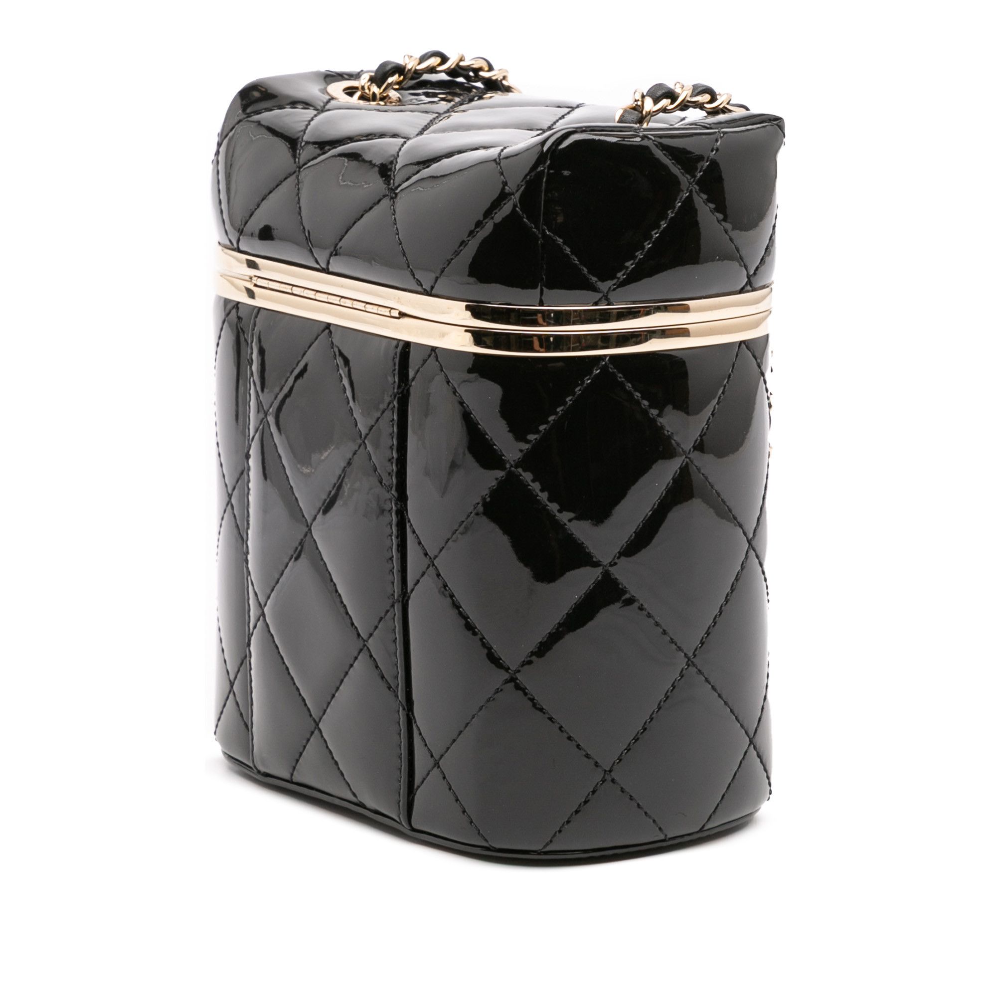 Chanel Chanel Quilted Patent Logo Chain Vanity Case Size ONE SIZE - 2 Thumbnail