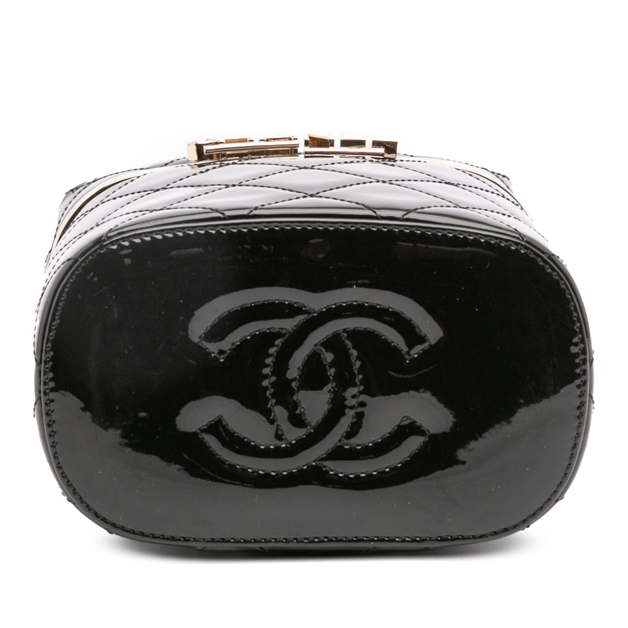 Chanel Chanel Quilted Patent Logo Chain Vanity Case Size ONE SIZE - 3 Thumbnail