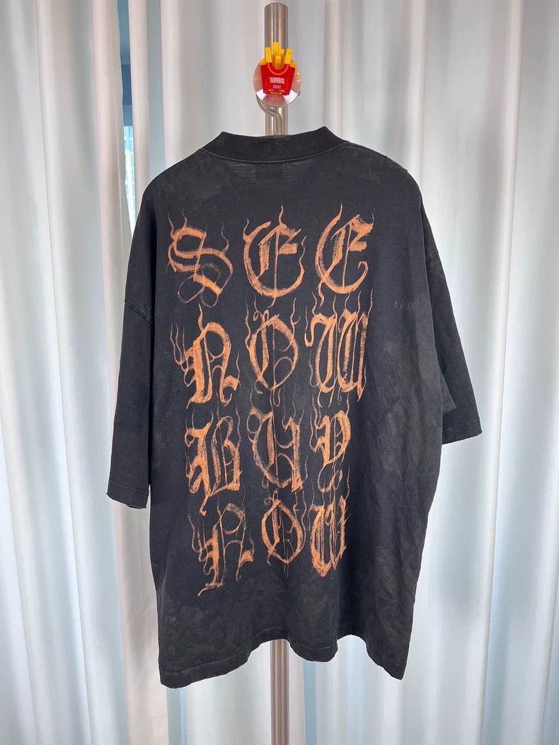 Balenciaga Balenciaga 23SS Distressed Slogan Short Sleeve - dmc Size US M / EU 48-50 / 2 - 3 Thumbnail