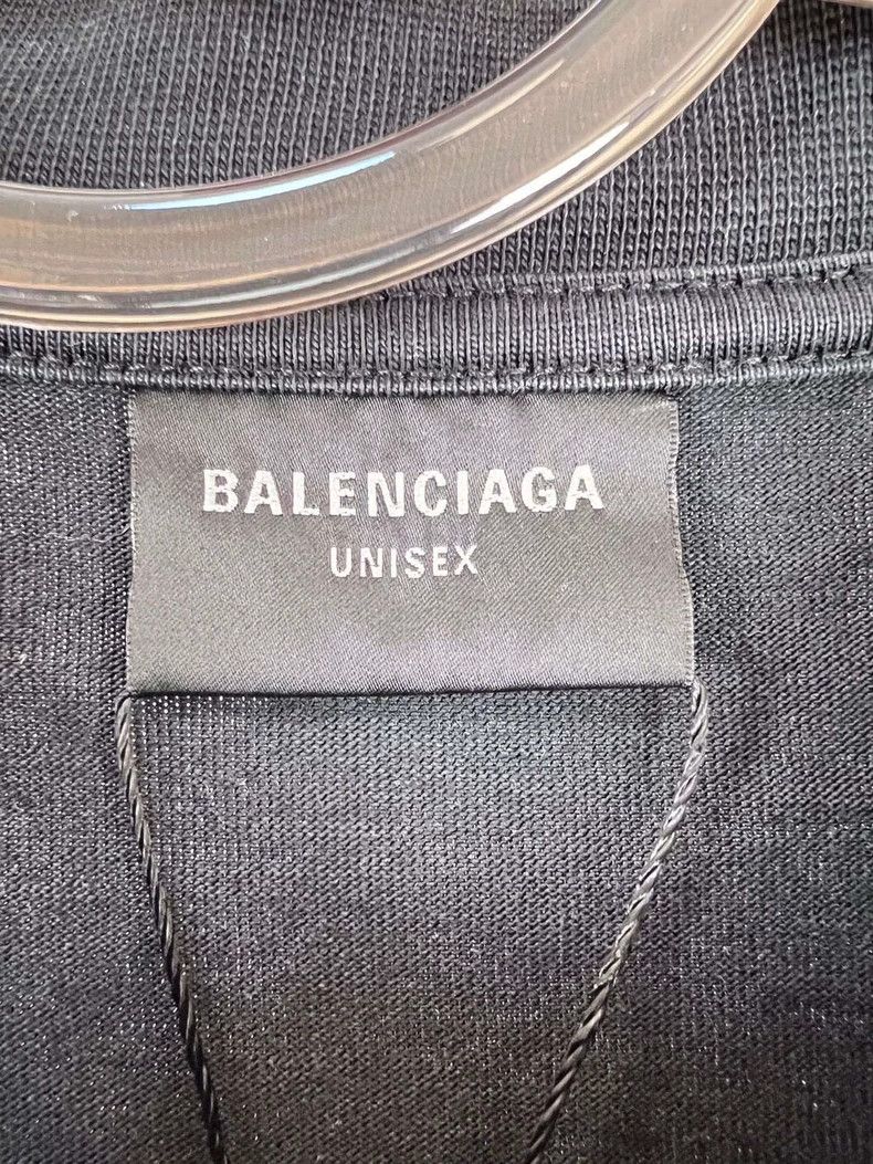 Balenciaga Balenciaga 23SS Distressed Slogan Short Sleeve - dmc Size US M / EU 48-50 / 2 - 4 Thumbnail