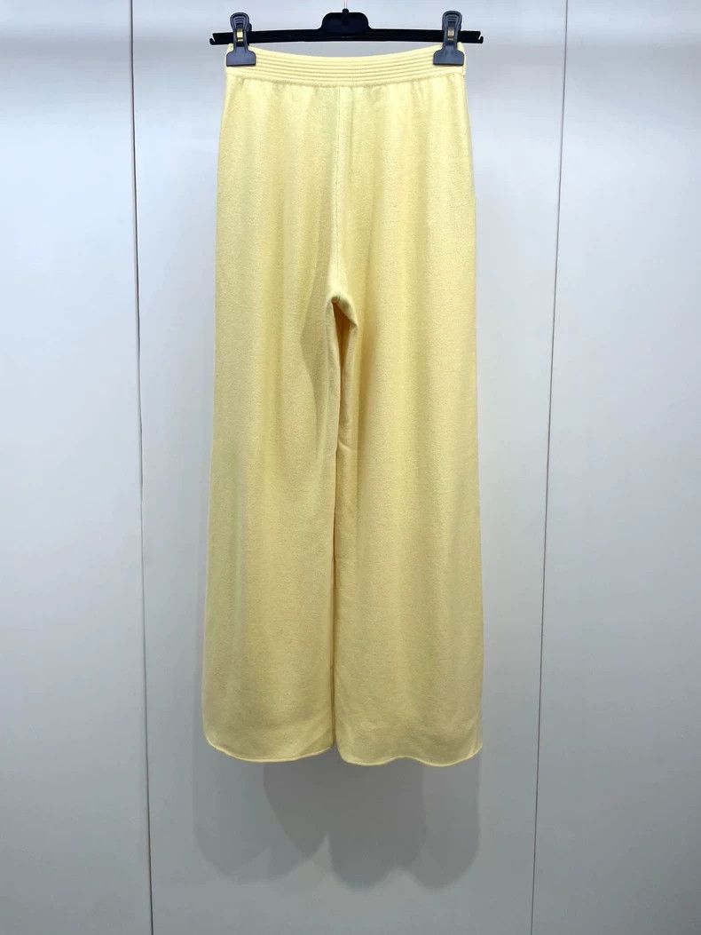 Loro Piana LP Yellow Wide-Leg Casual Trousers - dmc Size US 38 / EU 54 - 2 Thumbnail