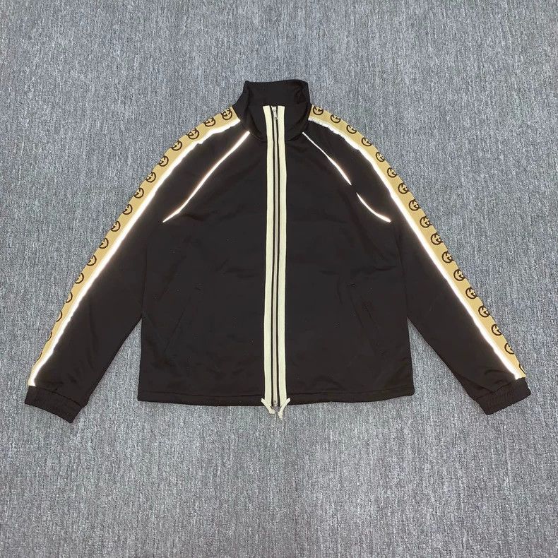 Gucci Gucci Black Logo Stripe Zip Jacket - dmc Size US M / EU 48-50 / 2 - 4 Thumbnail