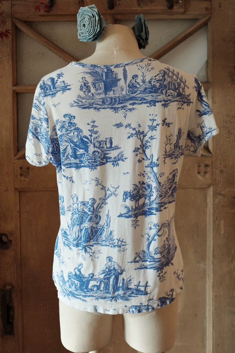 Vivienne Westwood Vivienne Westwood Blue Porcelain Print T-shirt - dmc Size US M / EU 48-50 / 2 - 3 Thumbnail