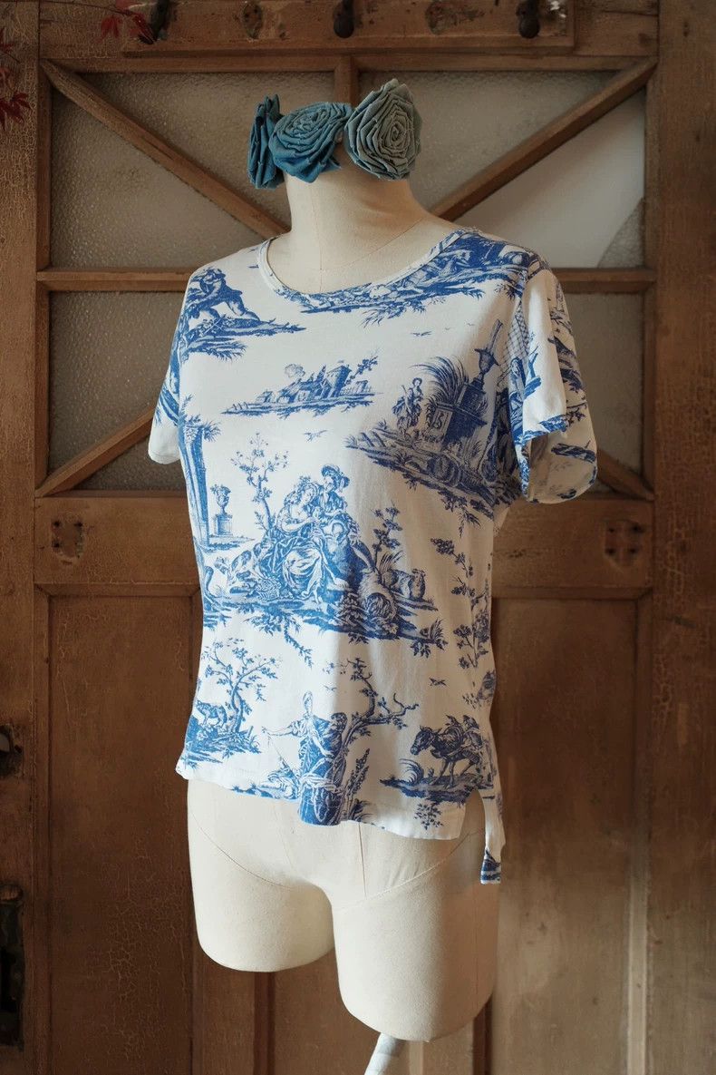 Vivienne Westwood Vivienne Westwood Blue Porcelain Print T-shirt - dmc Size US M / EU 48-50 / 2 - 2 Thumbnail